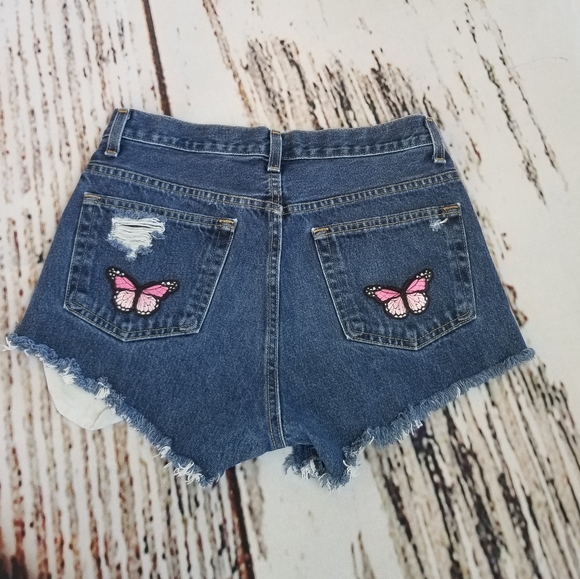 Distressed Denim Shorts - Picture 1 of 8